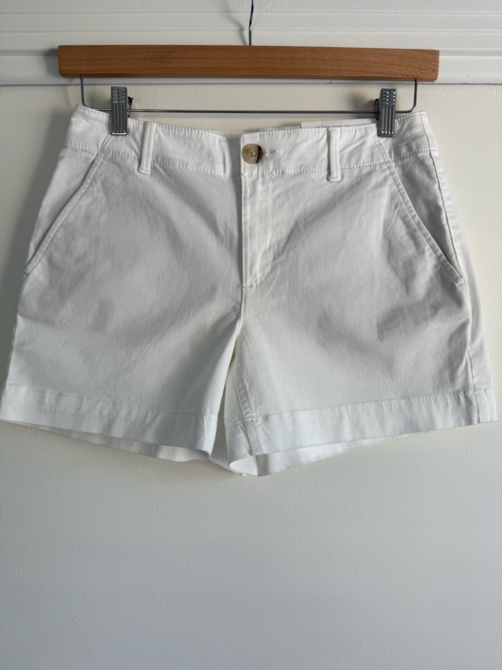 LOFT White Twill Shorts Size 2 NWT 4” Inseam Summer Classic Clean Look 🤍 - Picture 4 of 13